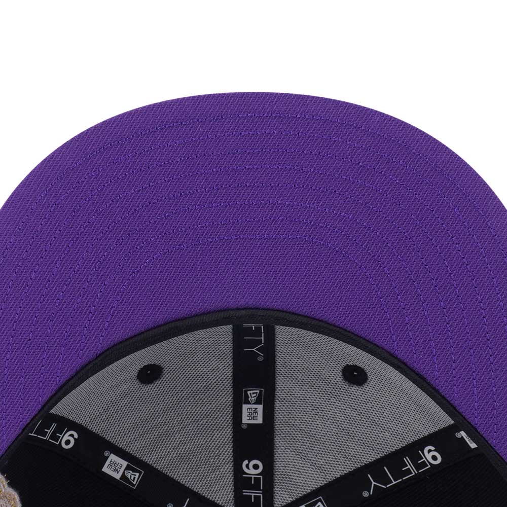 New Era Los Angeles Lakers Allover Black Scarlet 9FIFTY Snapback Cap