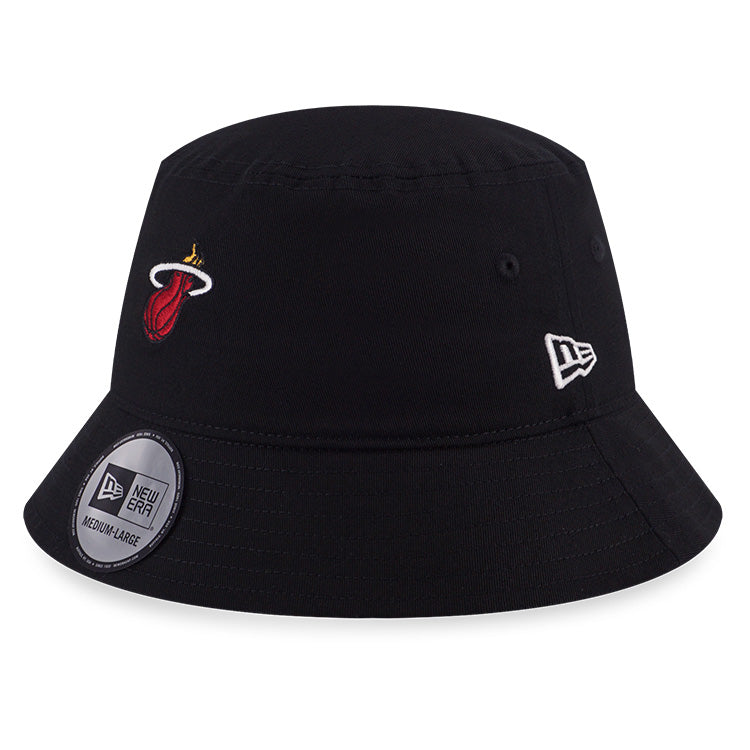 Miami Heat NBA Mini Logo Black Bucket Hat