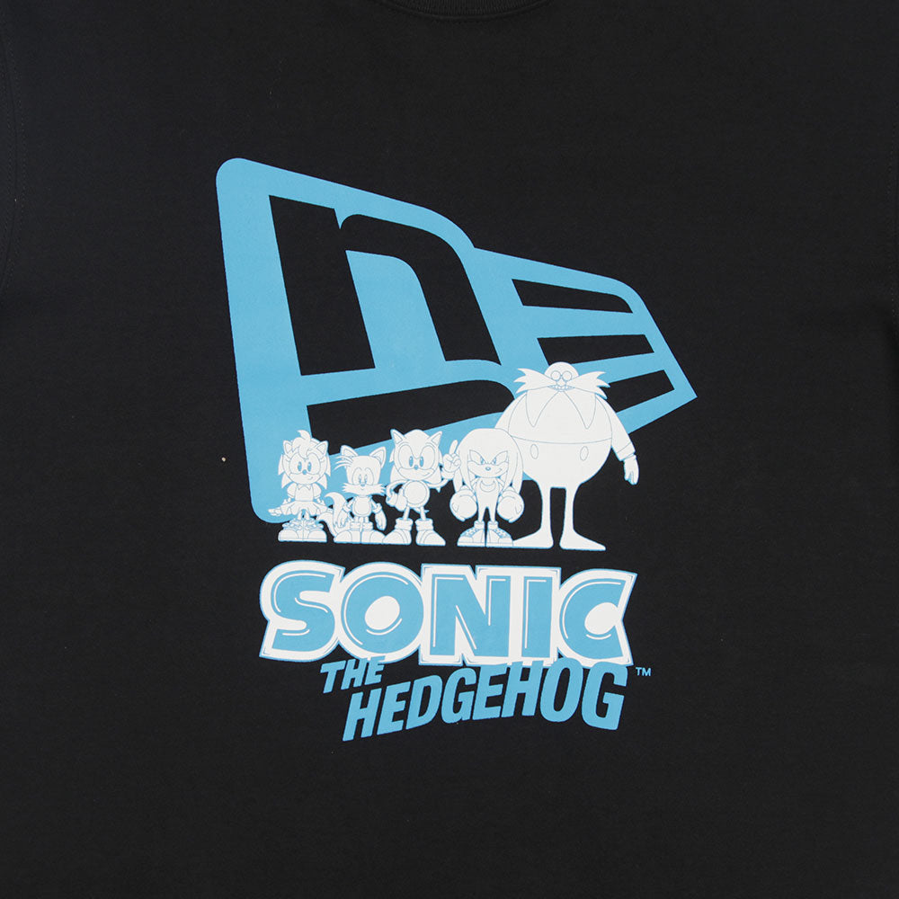 New Era x Sonic The Hedgehog Flag Black Short Sleeve T-Shirt