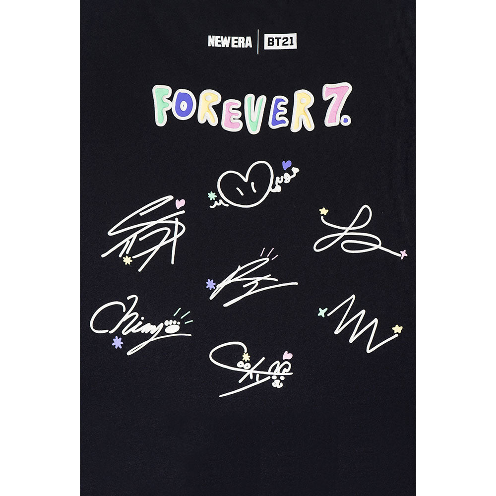 New Era x BT21 The Journey Forever 7 Black Short Sleeve T-Shirt