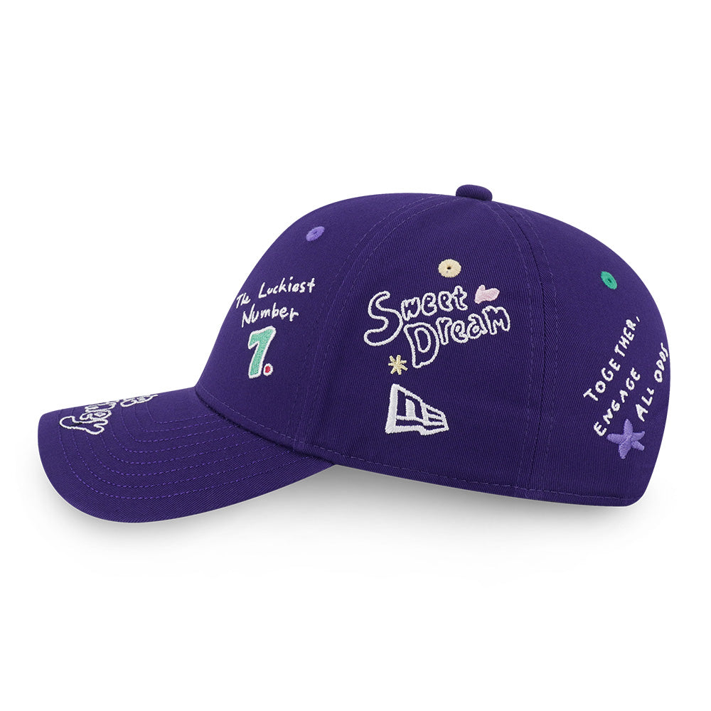New Era x BT21 The Journey Logo Purple 9FORTY Adjustable Cap