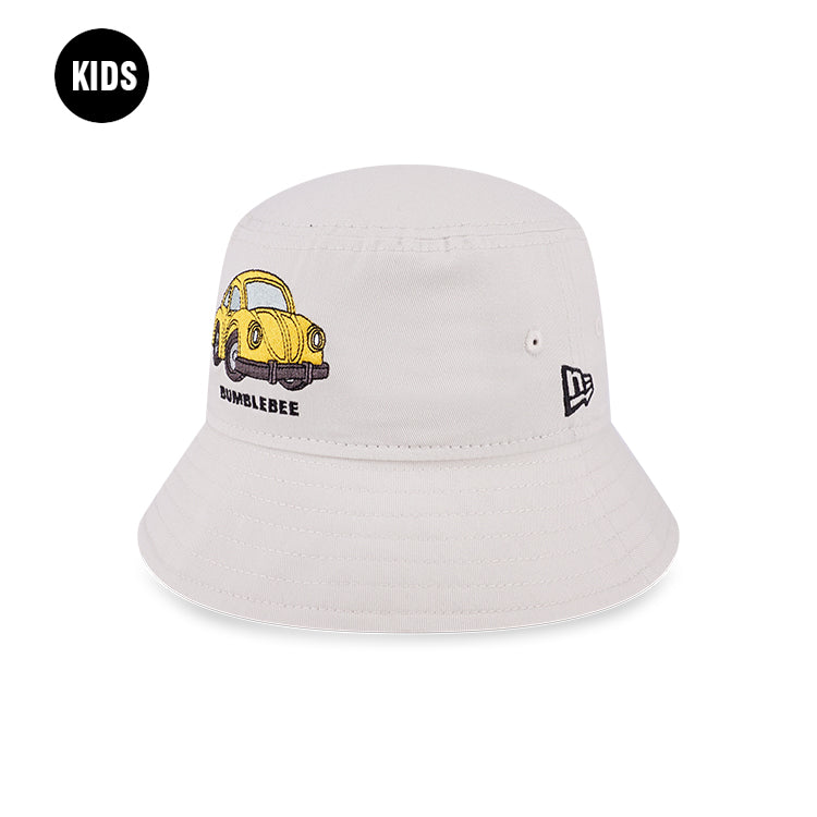 Bumble Bee Transformers Ivory Youth Kids Bucket Hat