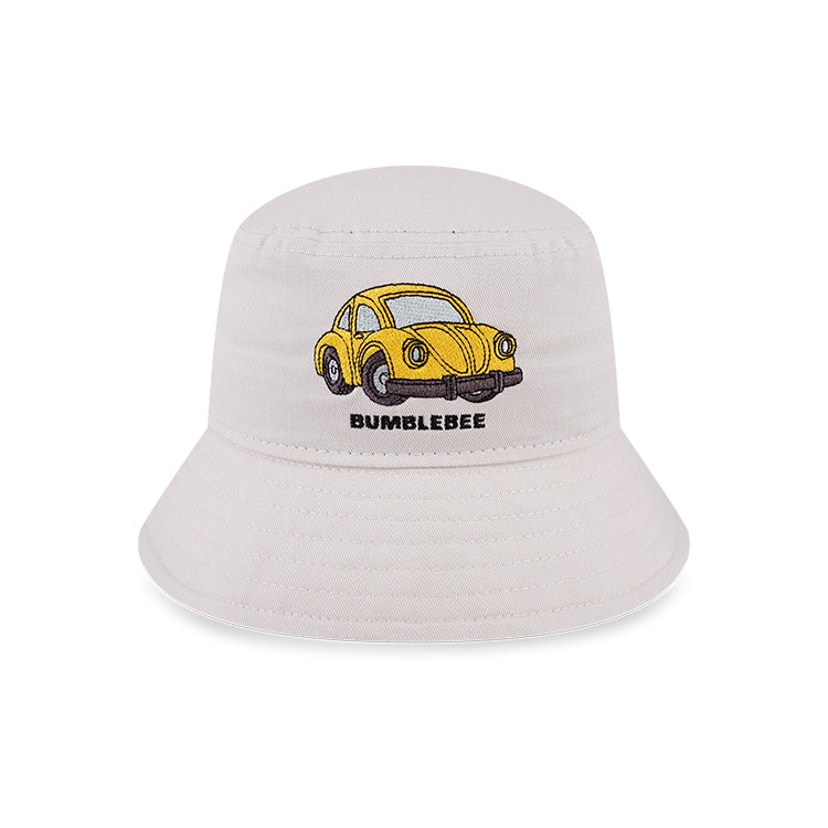 Bumble Bee Transformers Ivory Youth Kids Bucket Hat