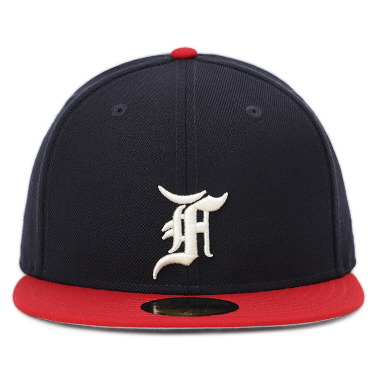 Atlanta Braves MLB Fear of God: The Classic Collection 2023 Scarlet Navy 59FIFTY Fitted Cap