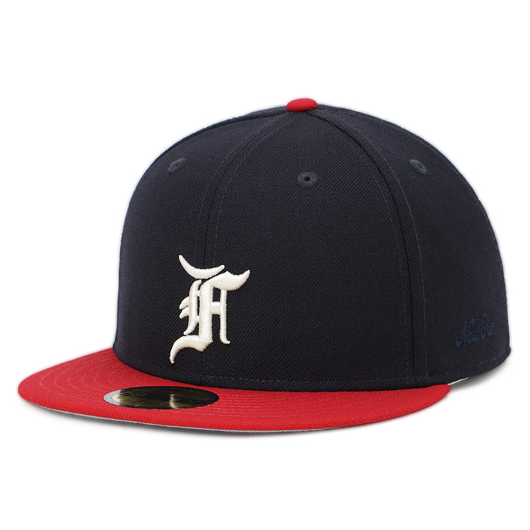 Atlanta Braves MLB Fear of God: The Classic Collection 2023 Scarlet Navy 59FIFTY Fitted Cap