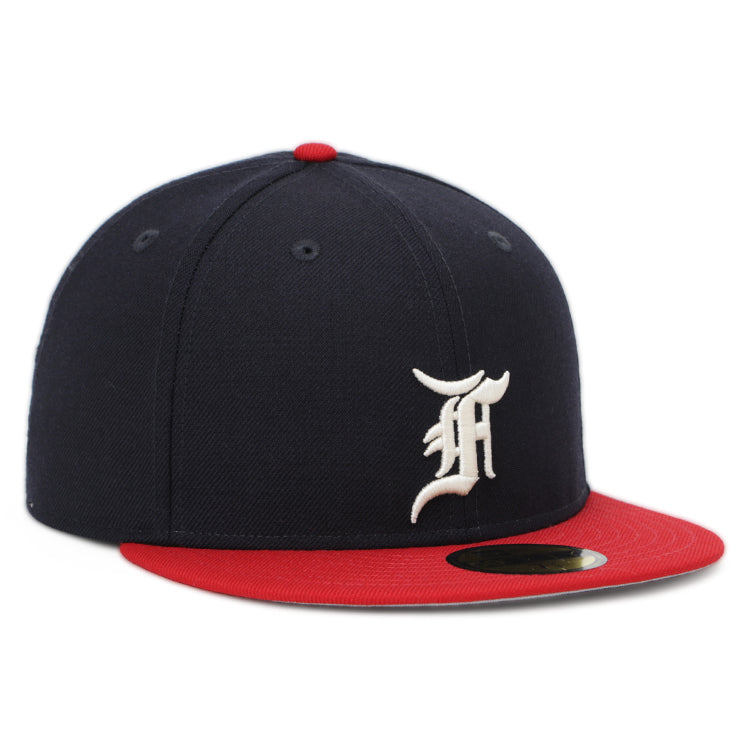 Atlanta Braves MLB Fear of God: The Classic Collection 2023 Scarlet Navy 59FIFTY Fitted Cap