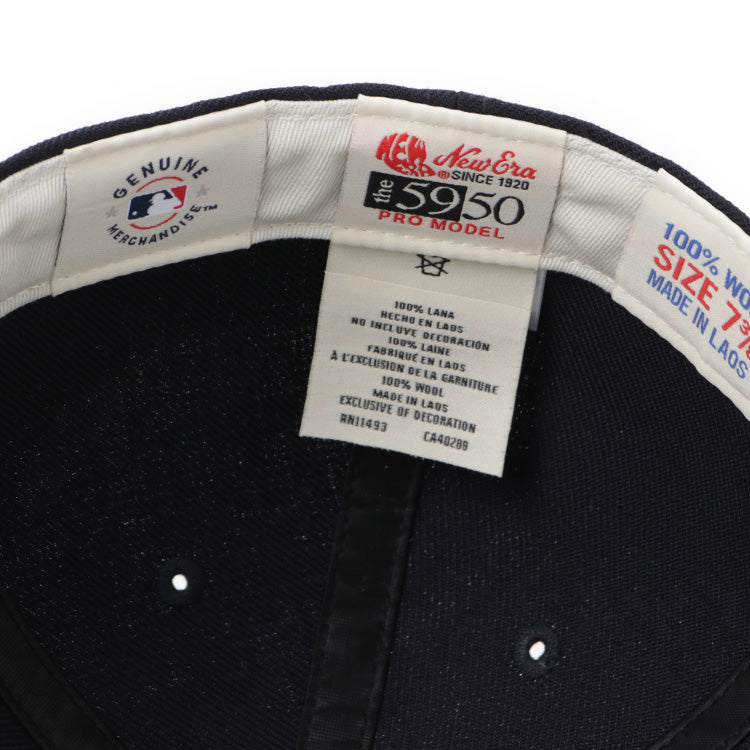 Atlanta Braves MLB Fear of God: The Classic Collection 2023 Scarlet Navy 59FIFTY Fitted Cap