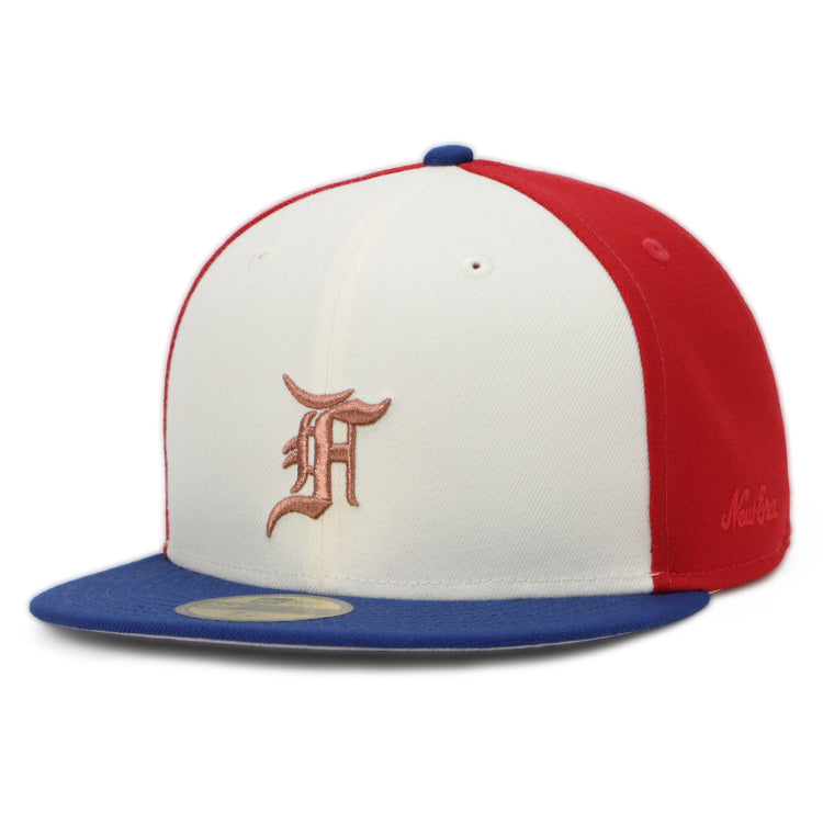 Montreal Expos MLB Cooperstown Fear of God : The Classic Collection 2023 Blue Ivory Red 59FIFTY Fitted Cap