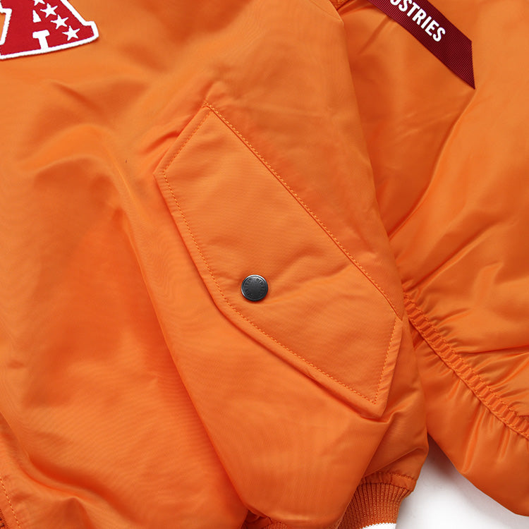 Cincinnati Bengals NFL Alpha Industries Orange Bomber Jacket (LIMITED)