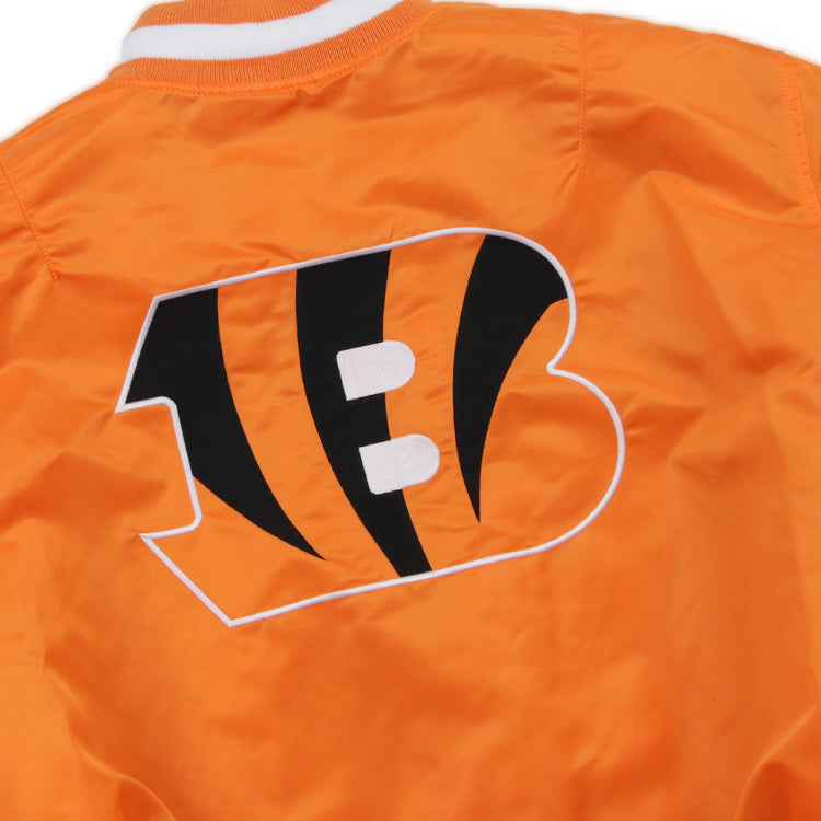 Cincinnati Bengals NFL Alpha Industries Orange Bomber Jacket (LIMITED)