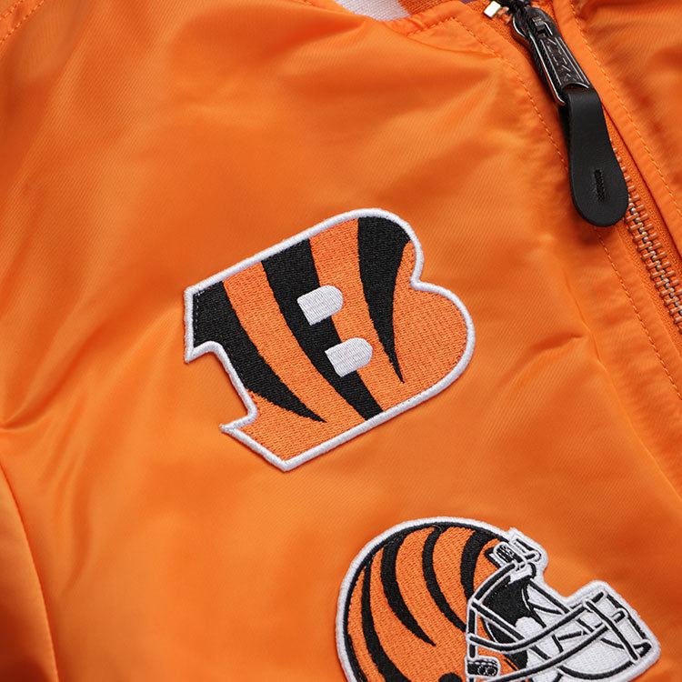 Cincinnati Bengals NFL Alpha Industries Orange Bomber Jacket (LIMITED)