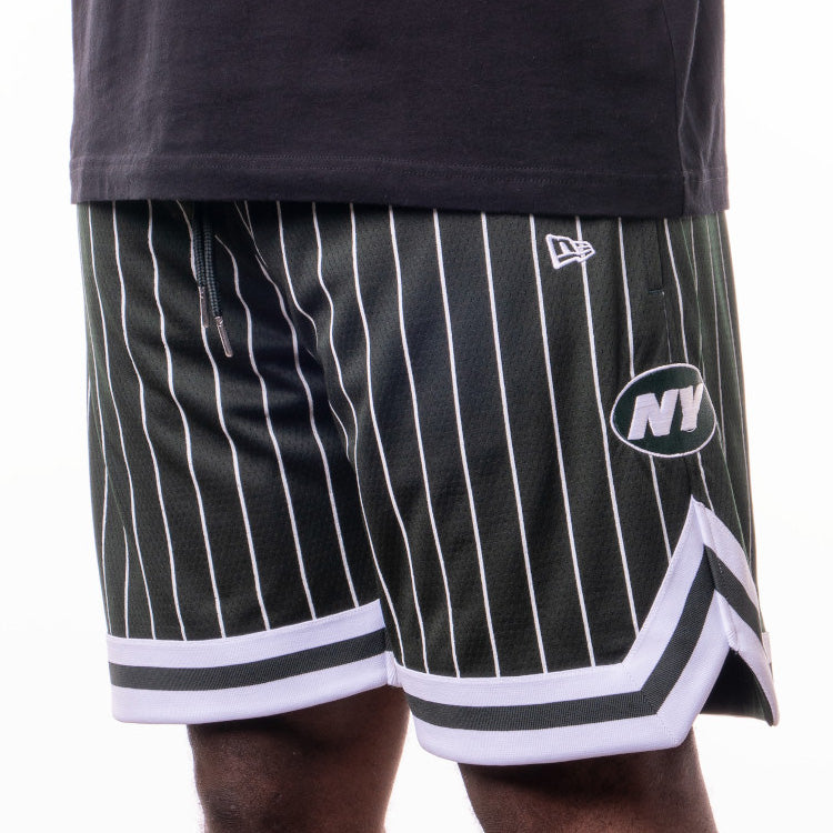 New York Jets NFL East Coast Dark Green Pinstripe Mesh Shorts