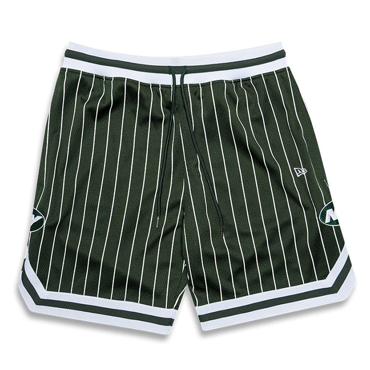 New York Jets NFL East Coast Dark Green Pinstripe Mesh Shorts