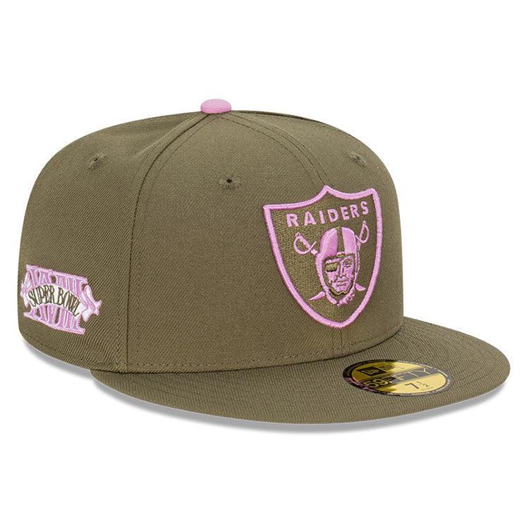 Las Vegas Raiders NFL Lavender Field 59FIFTY Fitted Cap