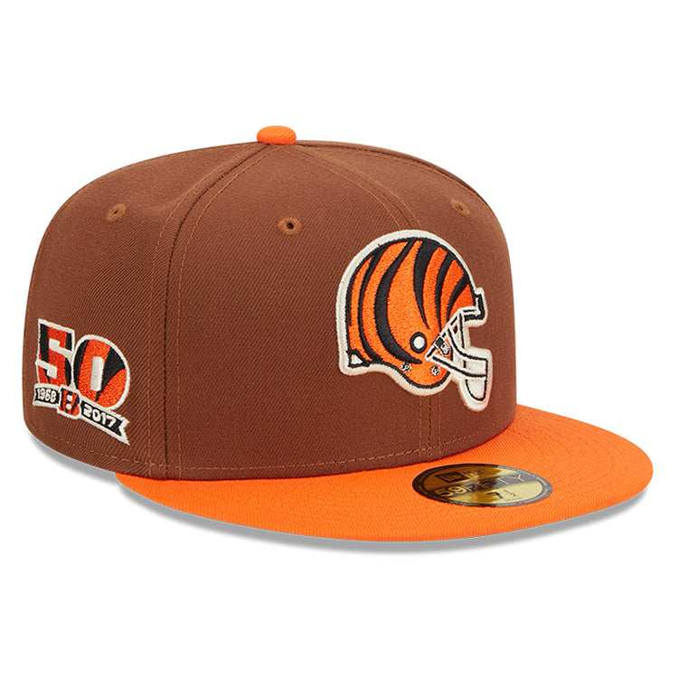 Cincinnati Bengals NFL Harvest Dark Brown 59FIFTY Fitted Cap