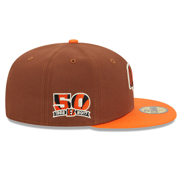 Cincinnati Bengals NFL Harvest Dark Brown 59FIFTY Fitted Cap