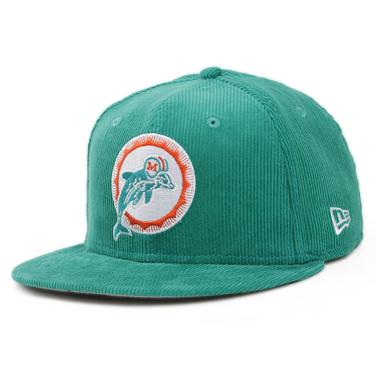 Miami Dolphins NFL Throwback Corduroy Teal 59FIFTY Fitted Cap