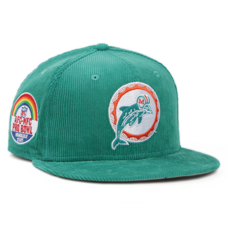 Miami Dolphins NFL Throwback Corduroy Teal 59FIFTY Fitted Cap