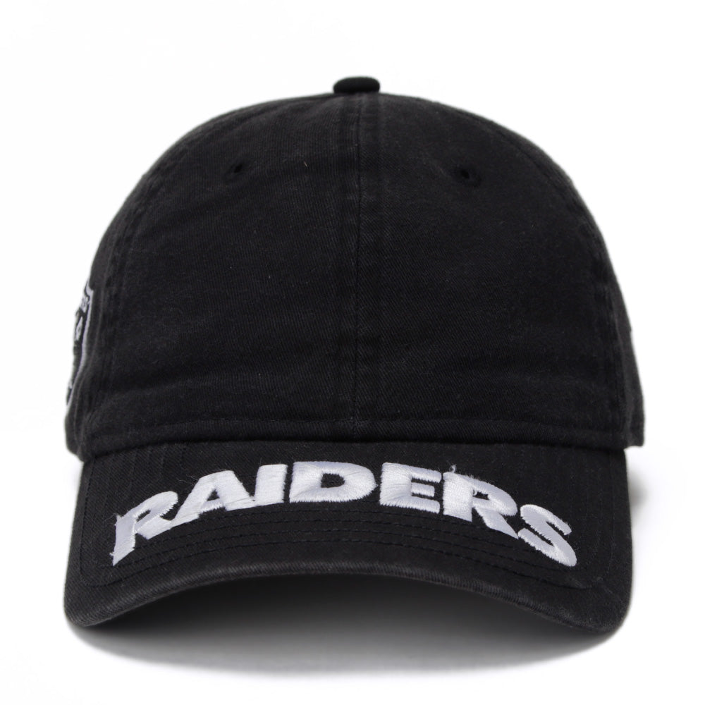 New Era Las Vegas Raiders NFL Top Visor Wordmark Black 9FORTY Unstructured Adjustable Cap