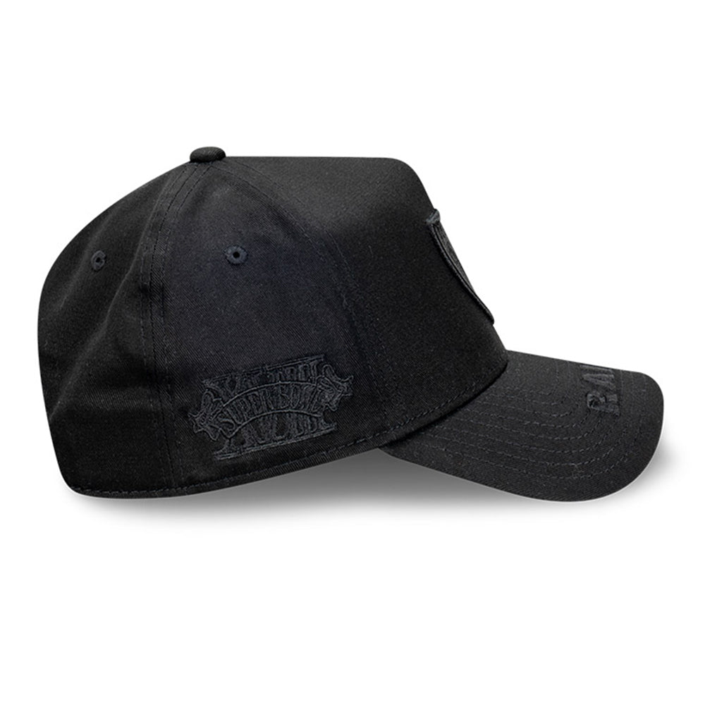 New Era Las Vegas Raiders NFL Tonal Visor Hit Black 9FORTY A-Frame Adjustable Cap