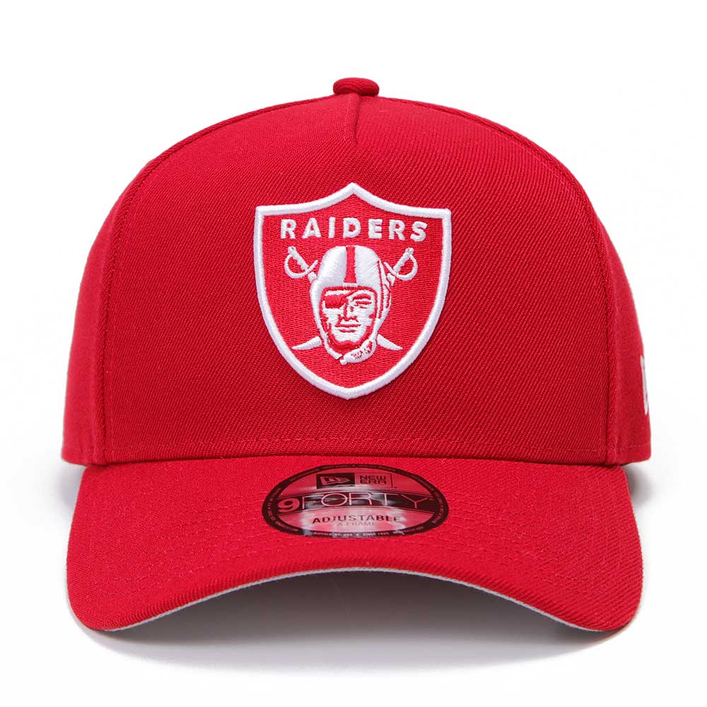 New Era Las Vegas Raiders Scarlet White 9FORTY A-Frame Adjustable Cap