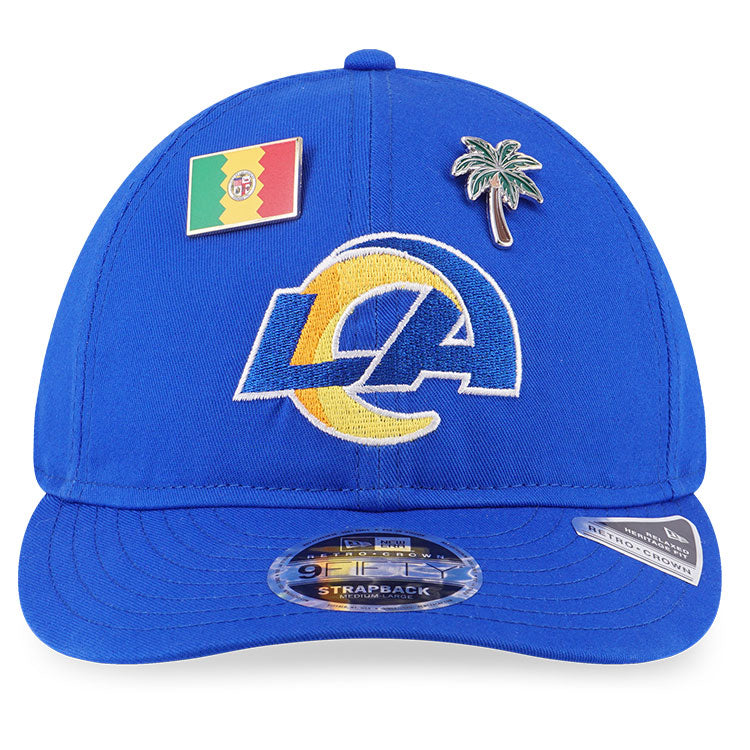 Los Angeles Rams NFL City Teams Blue 9FIFTY Retro Crown Adjustable Cap