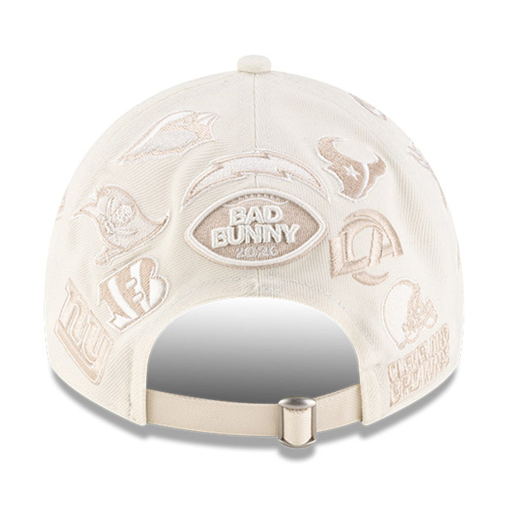 New Era x Bad Bunny x National Football League 2026 All Over White Casual Classic Adjustable Cap (ONLINE EXCLUSIVE) (PREORDER)