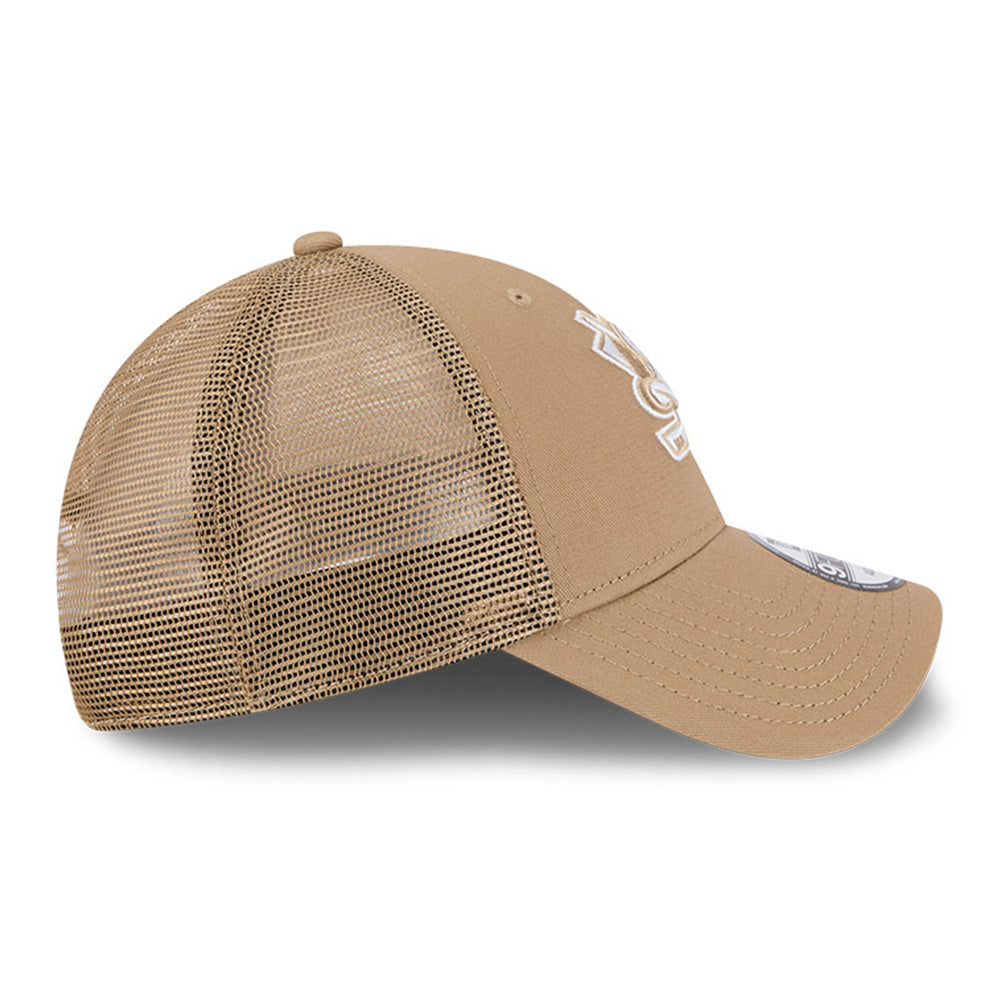 New Era Anaheim Ducks Khaki Classic 9FORTY Trucker Adjustable Cap