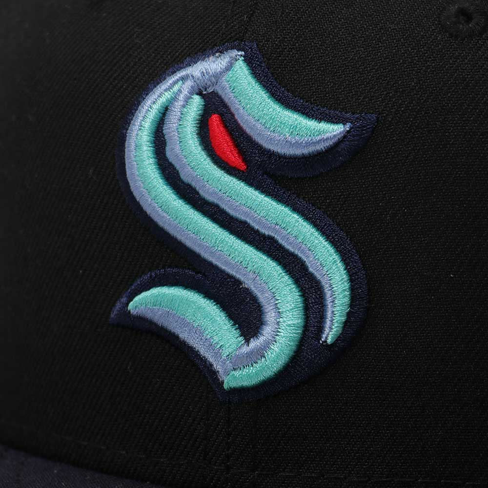New Era Seattle Kraken Black Navy 9FIFTY Snapback Cap