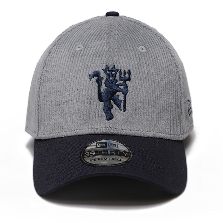 Manchester United Football Club Microcord Navy Graphite 39THIRTY Stretch Fit Cap