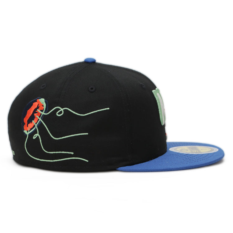 Cutterpillow Eraserheads Glow in the Dark Black Blue 59FIFTY Fitted Cap (PH EXCLUSIVE)