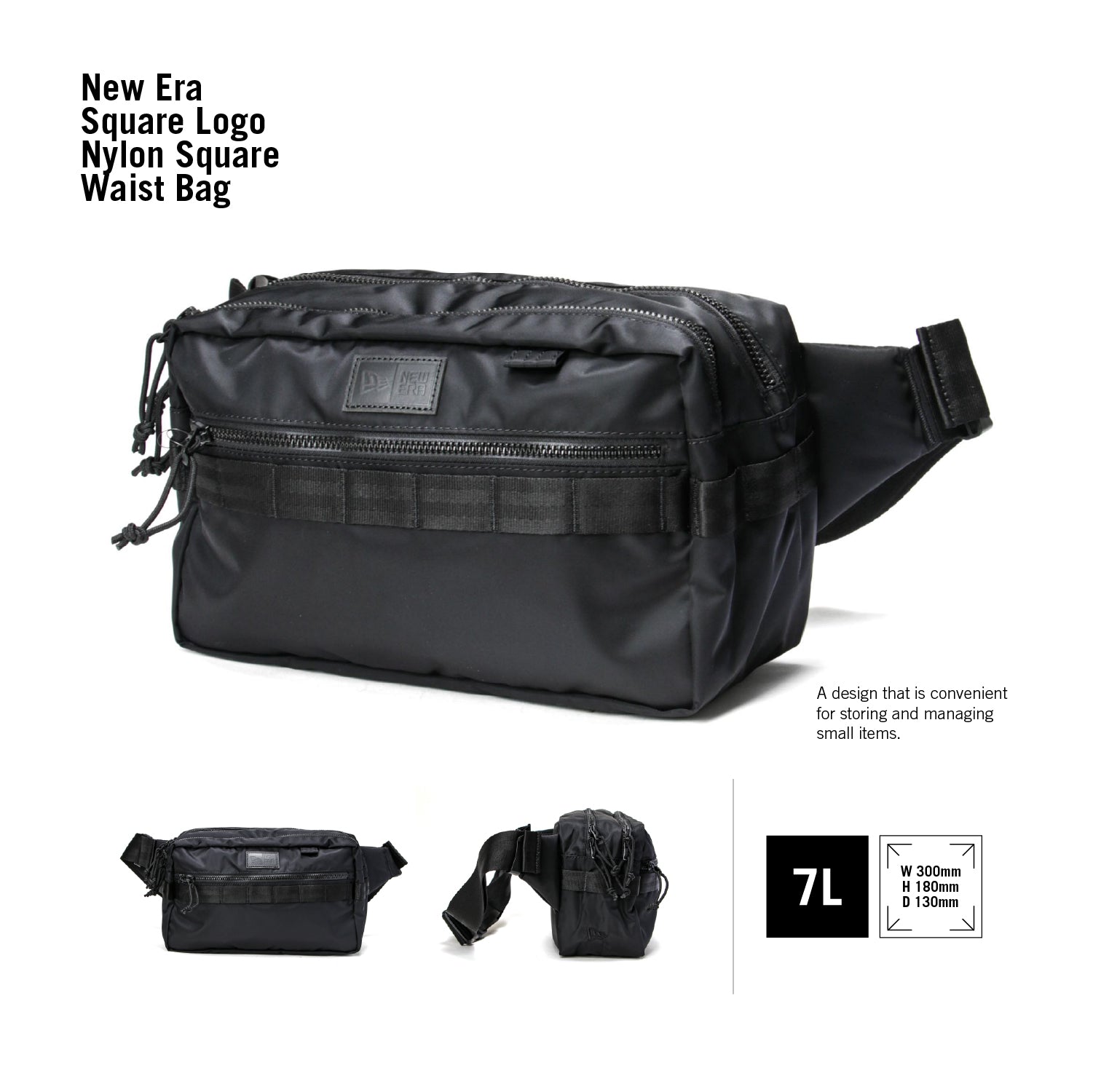 New Era Square Logo Stone Nylon Square Waist Bag