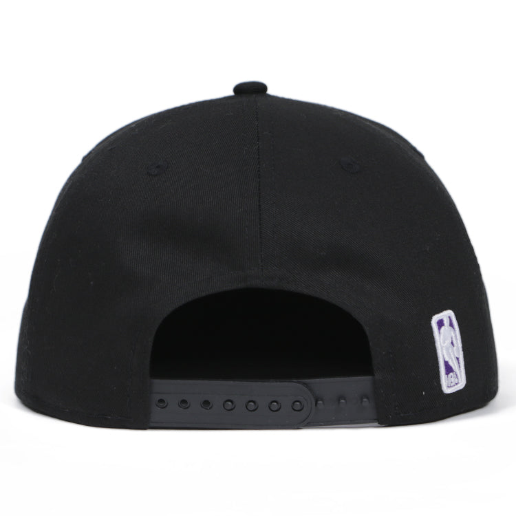 Los Angeles Lakers NBA Black on Purple 9FIFTY Snapback Adjustable Cap