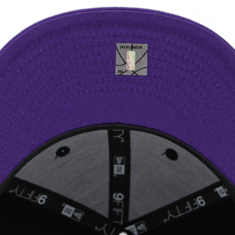 Los Angeles Lakers NBA Black on Purple 9FIFTY Snapback Adjustable Cap