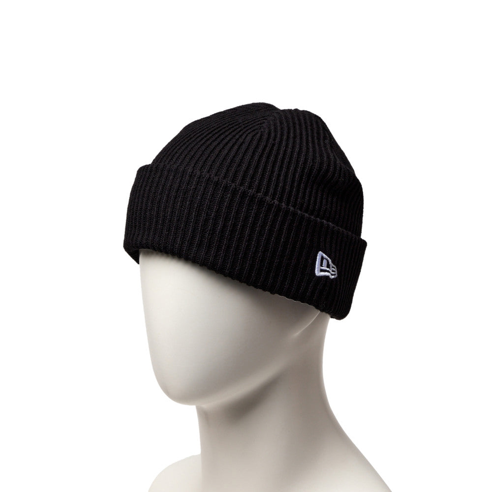 New Flag Logo Black Rib Cuff Knit Beanie