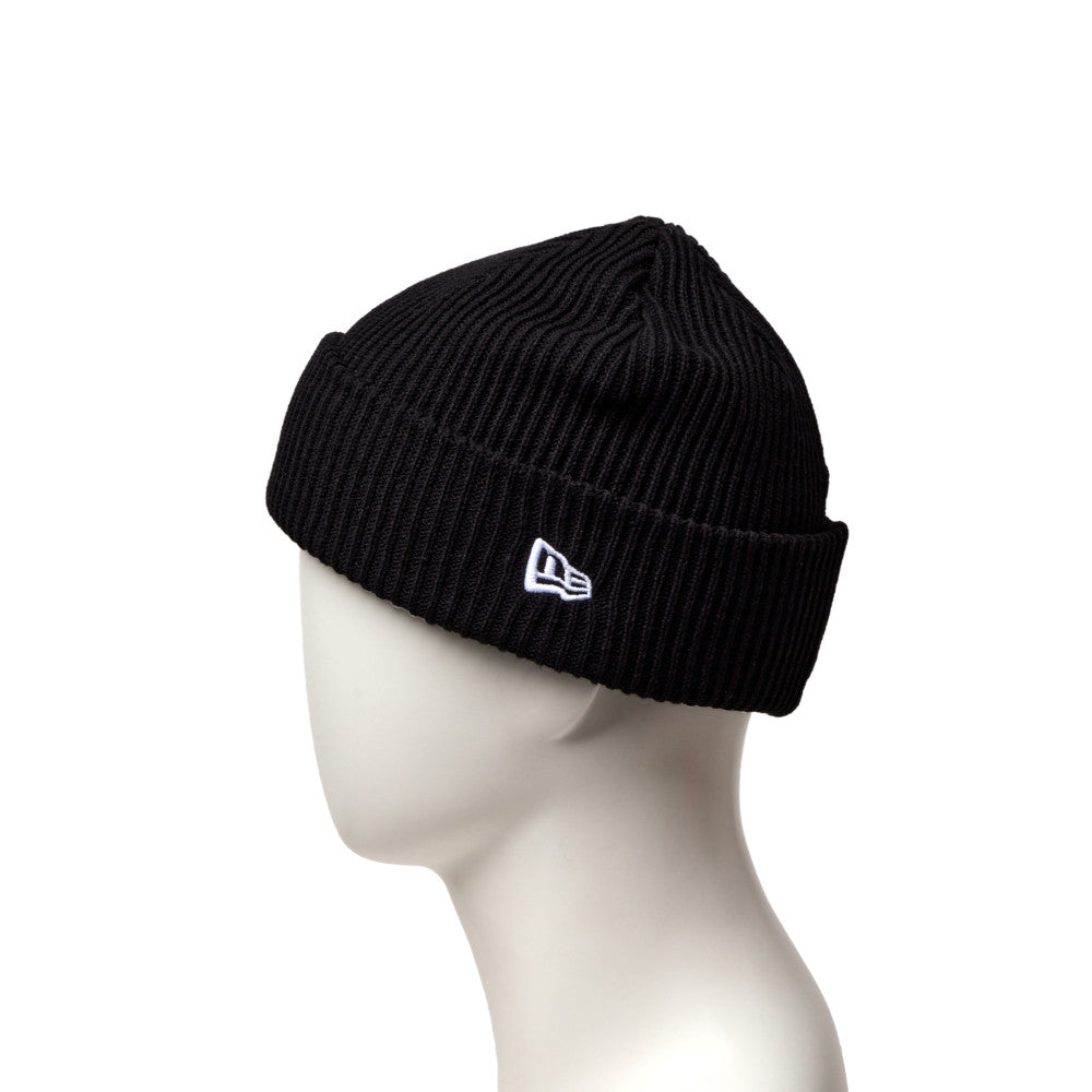 New Flag Logo Black Rib Cuff Knit Beanie