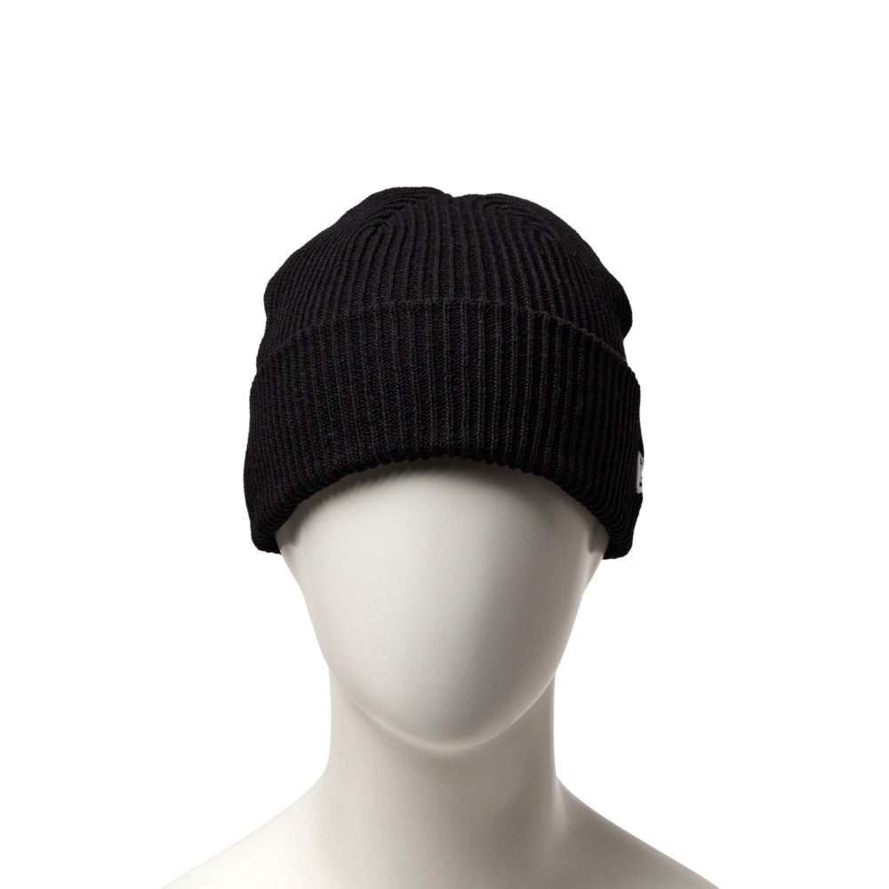 New Flag Logo Black Rib Cuff Knit Beanie