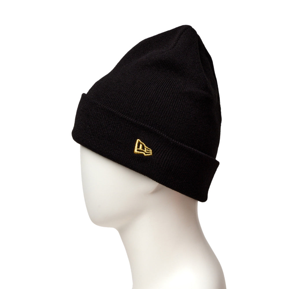 New Era Basic Black Cuff Knit Beanie