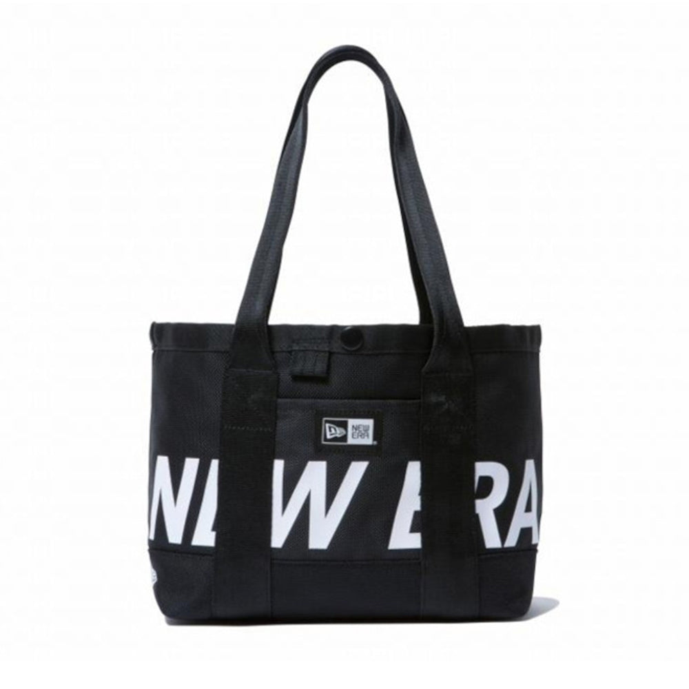 New Era Wordmark Print Black White Tote Bag