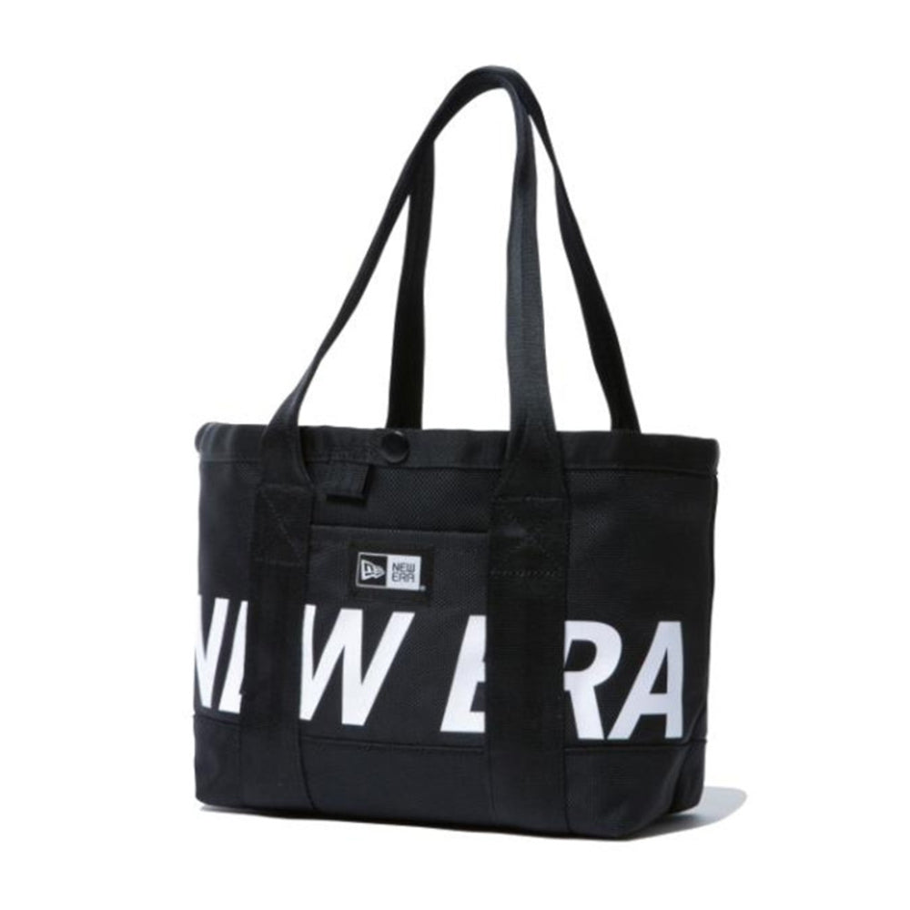 New Era Wordmark Print Black White Tote Bag