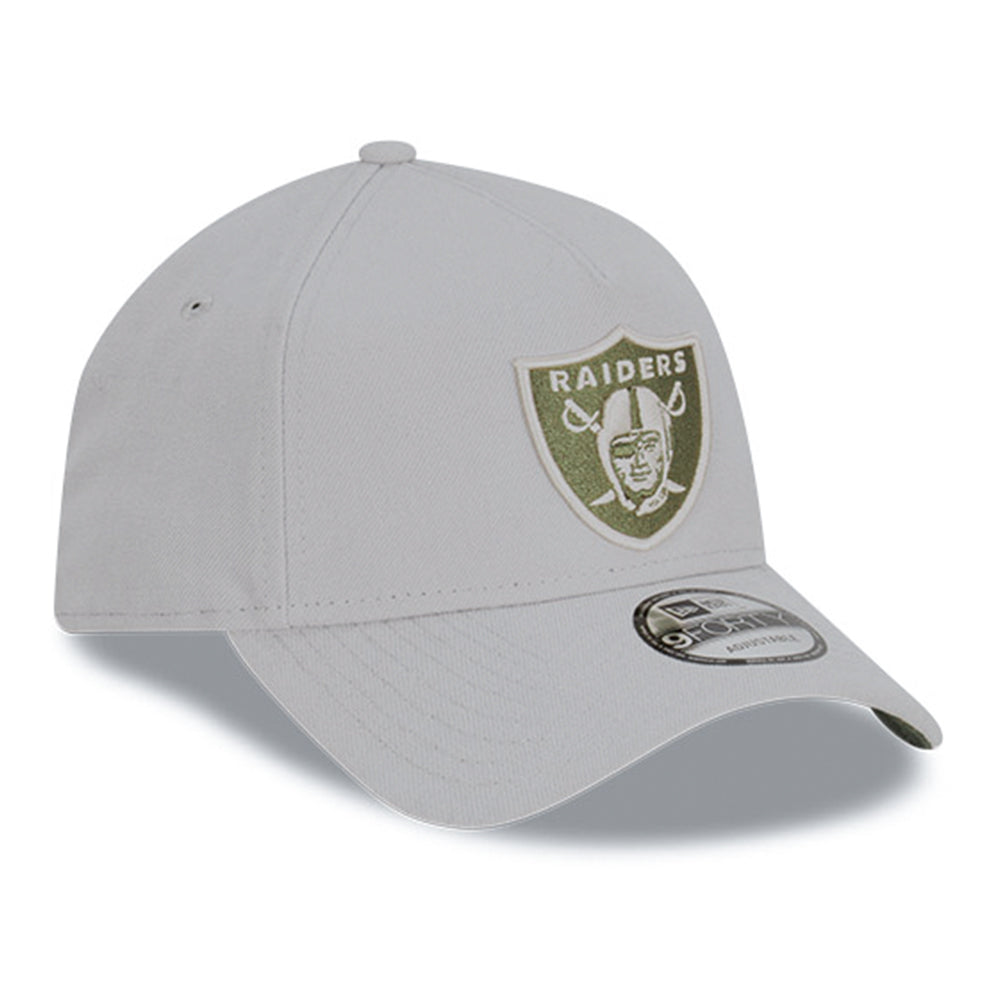 New Era Las Vegas Raiders Medium Silver Olive 9FORTY A-Frame Adjustable Cap