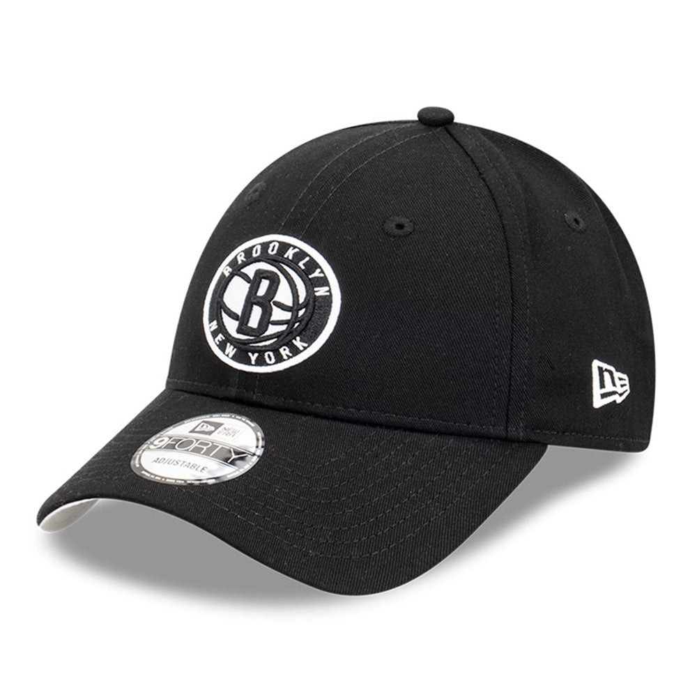 New Era Brooklyn Nets Sideball Black 9FORTY Snapback Cap
