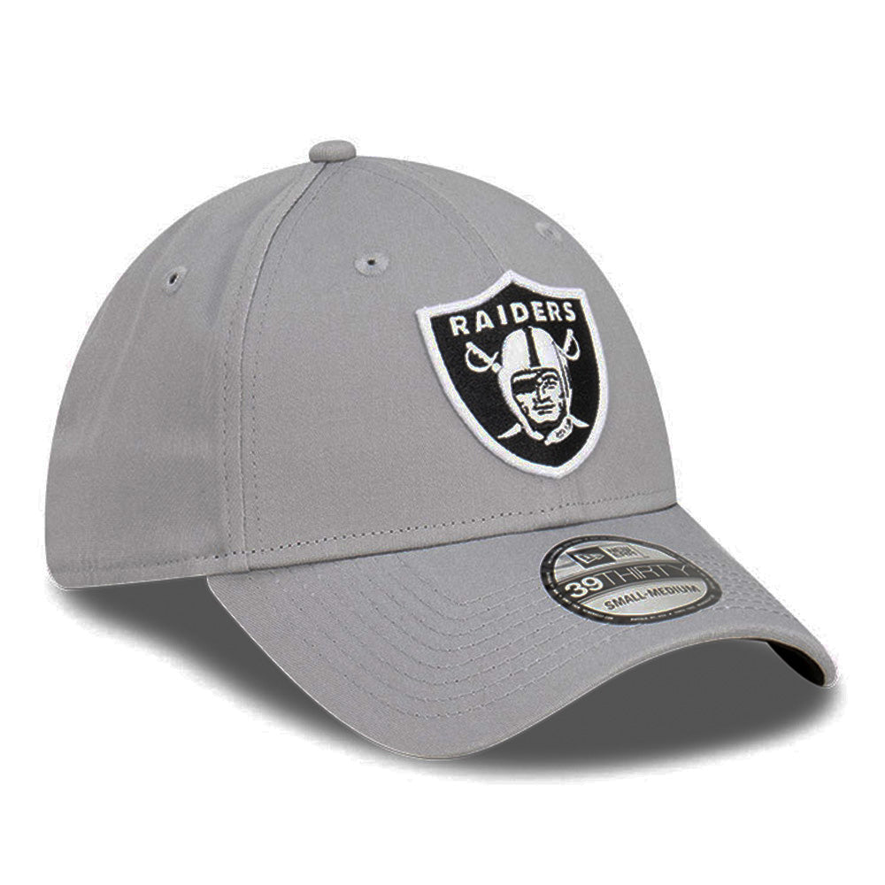 New Era Las Vegas Raiders Storm Q122 Gray 39THIRTY Stretch Fitted Cap