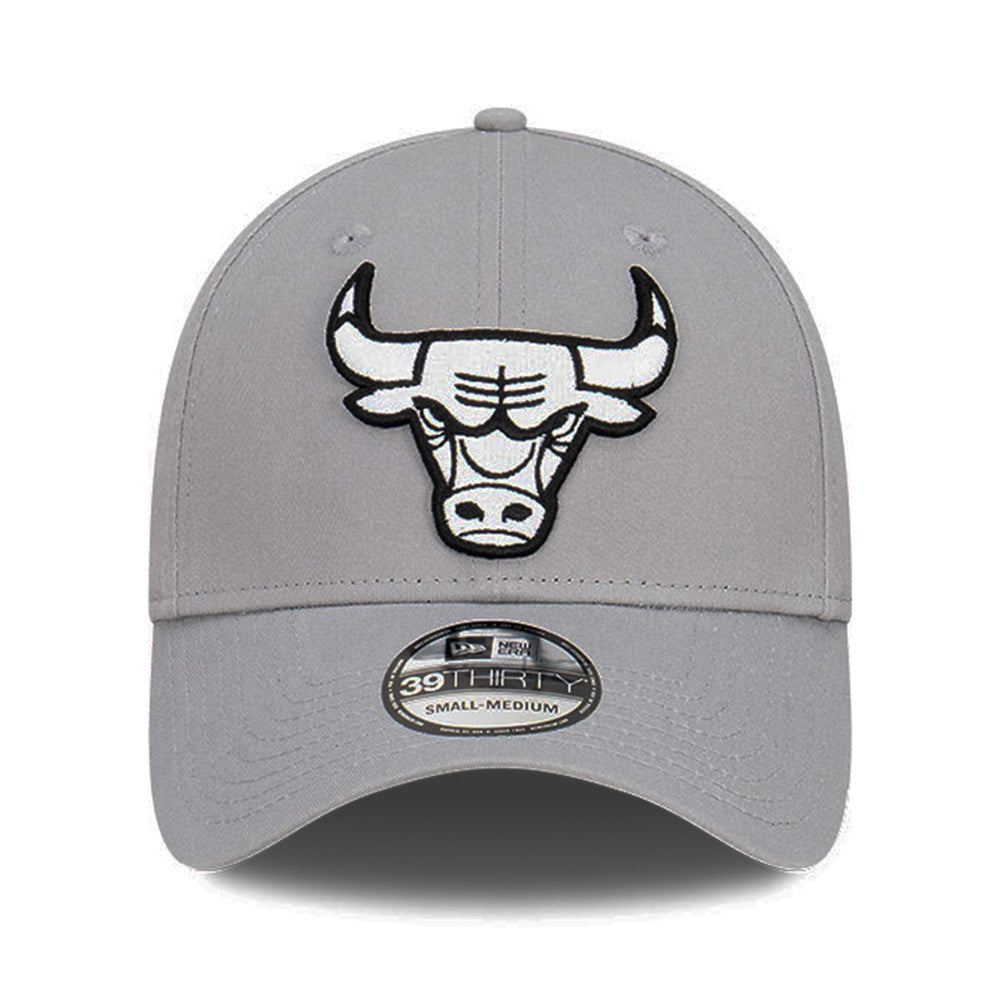 New Era Chicago Bulls Storm Q122 Gray 39THIRTY Stretch Fitted Cap