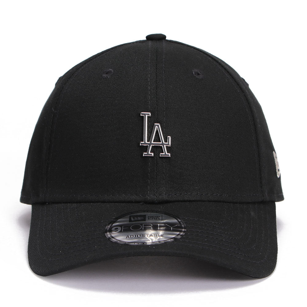 New Era Los Angeles Dodgers Essential Mini Silver Metal Badge 9FORTY Adjustable Cap