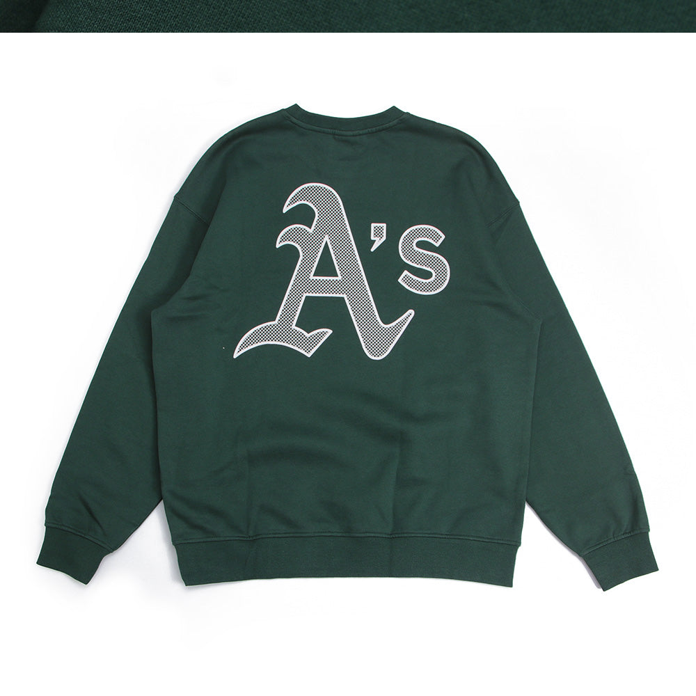 New Era Oakland Athletics Grid Logo Dark Green Pullover Sweater