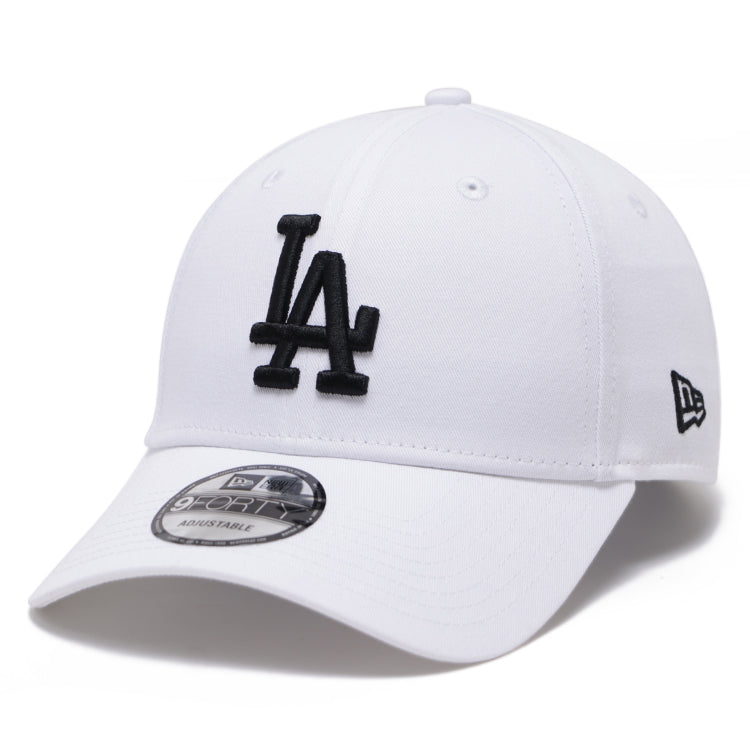 Los Angeles Dodgers MLB Black on White 9FORTY Adjustable Cap