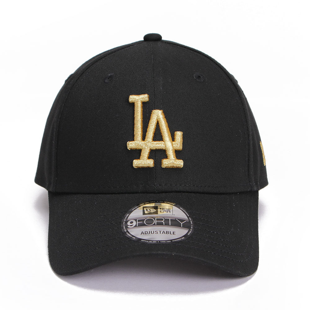 New Era Los Angeles Dodgers Essential Black Gold 9FORTY Adjustable Cap