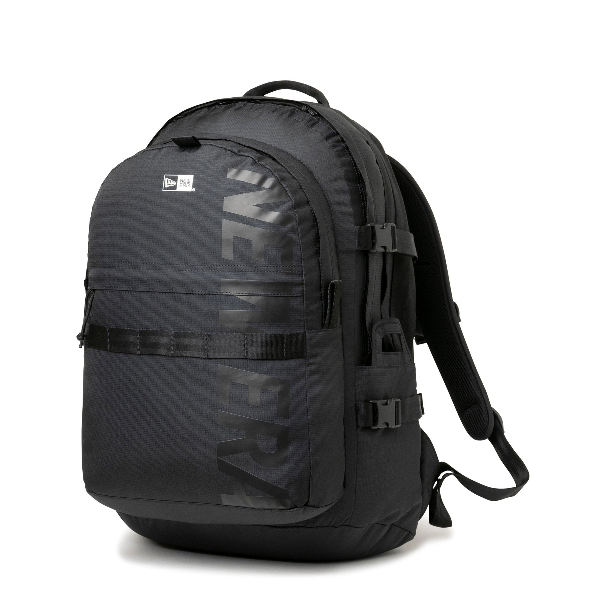 New Era Wordmark Reflective Black on Black Carrier Pack Backpack Bag