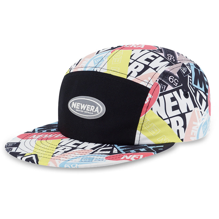 New Era Party Vibe Sticker Bombing Black Camper Hat